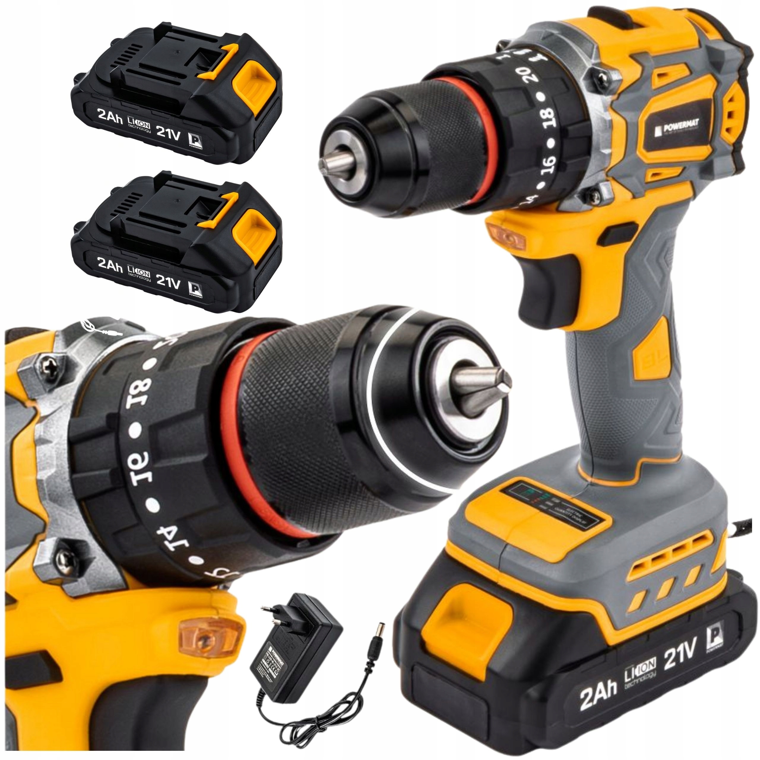 Wkrętarka akumulatorowa PM WA 21V 2M z udarem i dwoma akumulatorami 21V