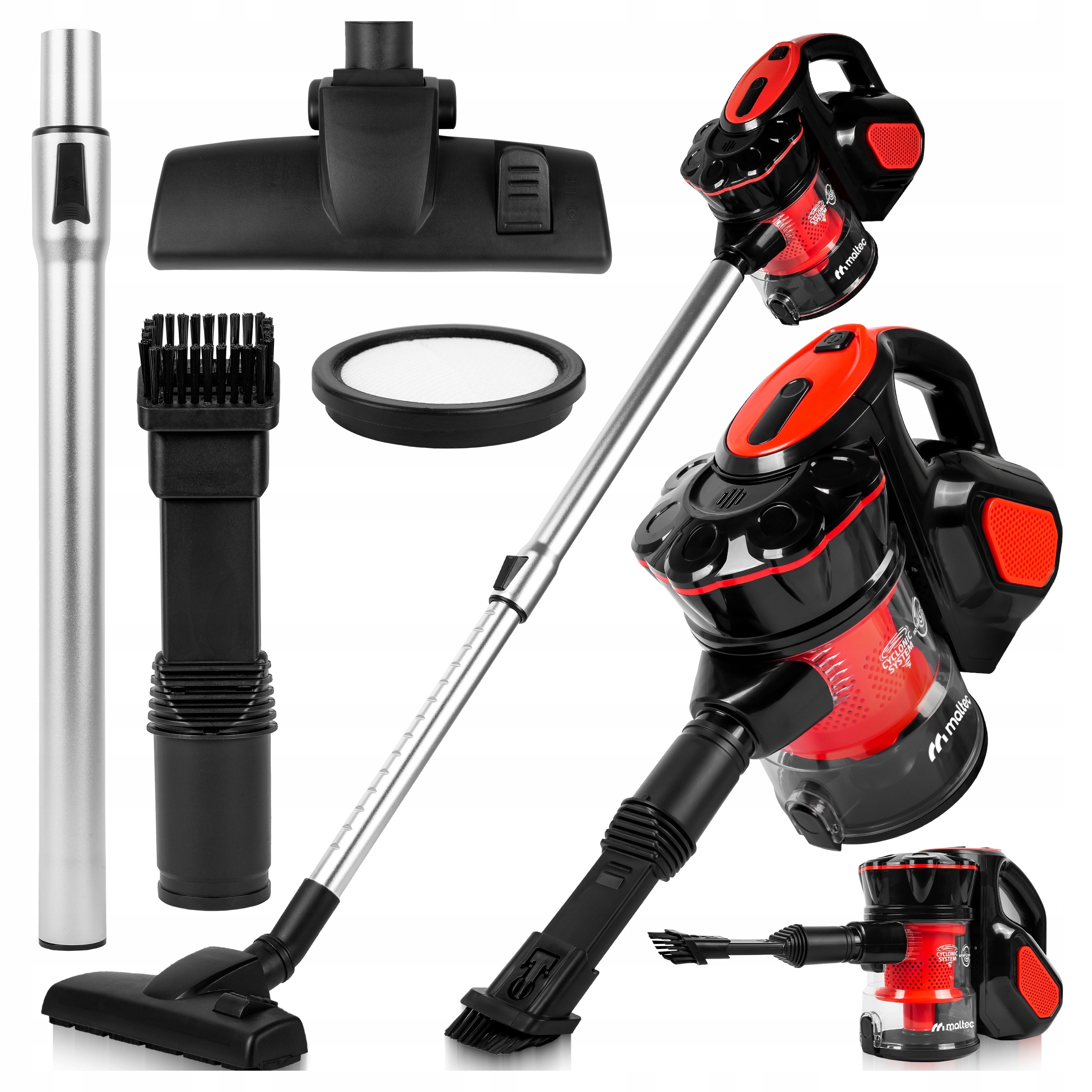 Odkurzacz ręczny pionowy cyklonowy bezworkowy 600W 5W1